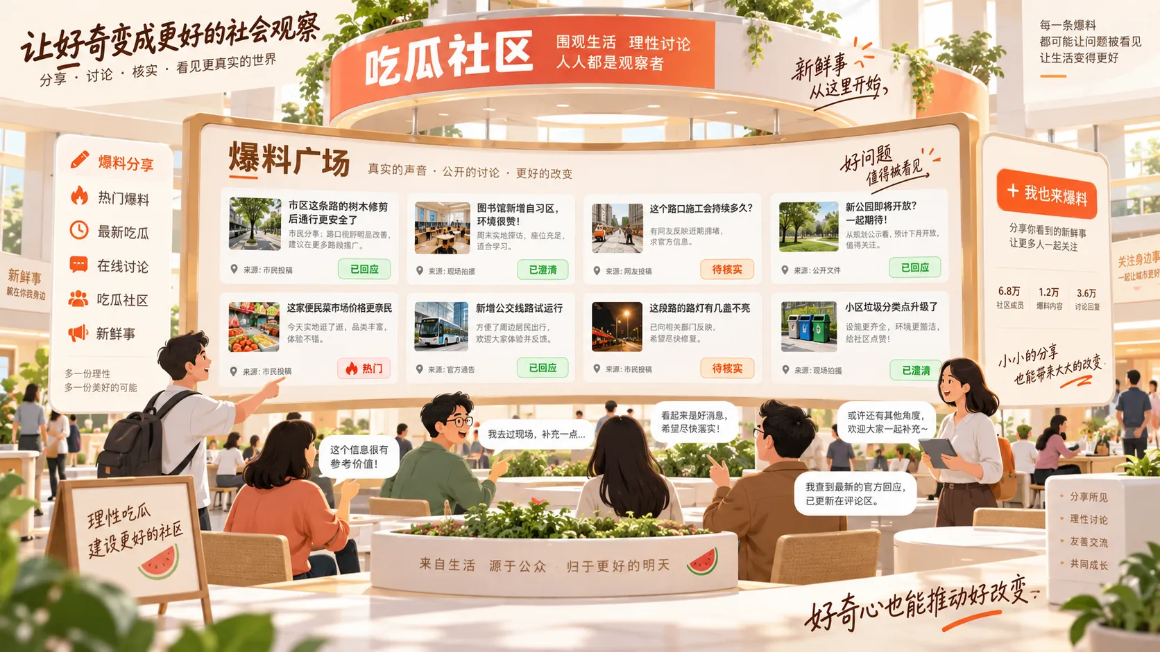 瓜友分享公开线索与观点的内容广场